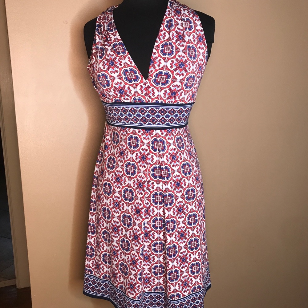 Patterned Halter Dress